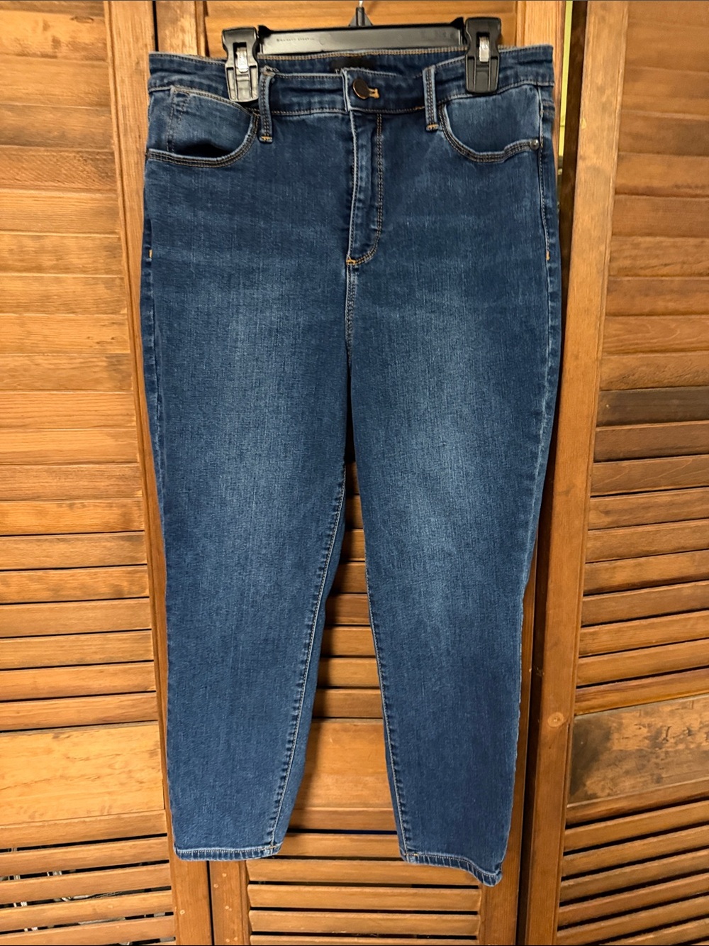 Talbots Cropped Ankle Jeggings in Dark Blue Wash